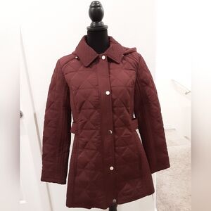 NWT Liverpool Quilted Maroon Puffer Jacket